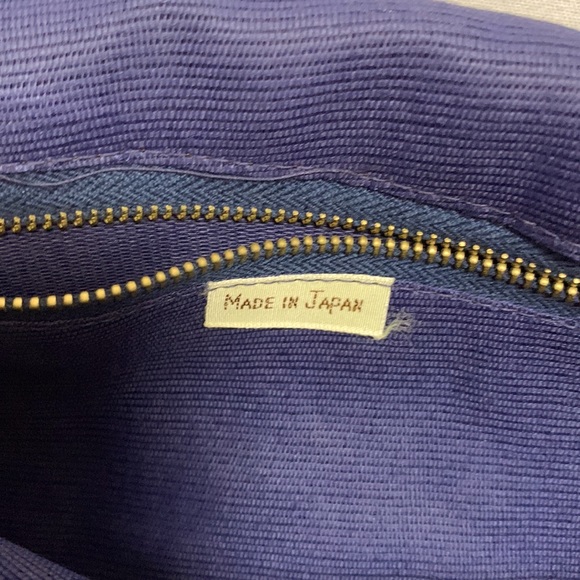 Dark blue crocheted purse made in Japan. - Picture 9 of 10